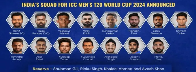 World Cup T20 India Squad 2024 - Best apps to watch t20 world cup 2024